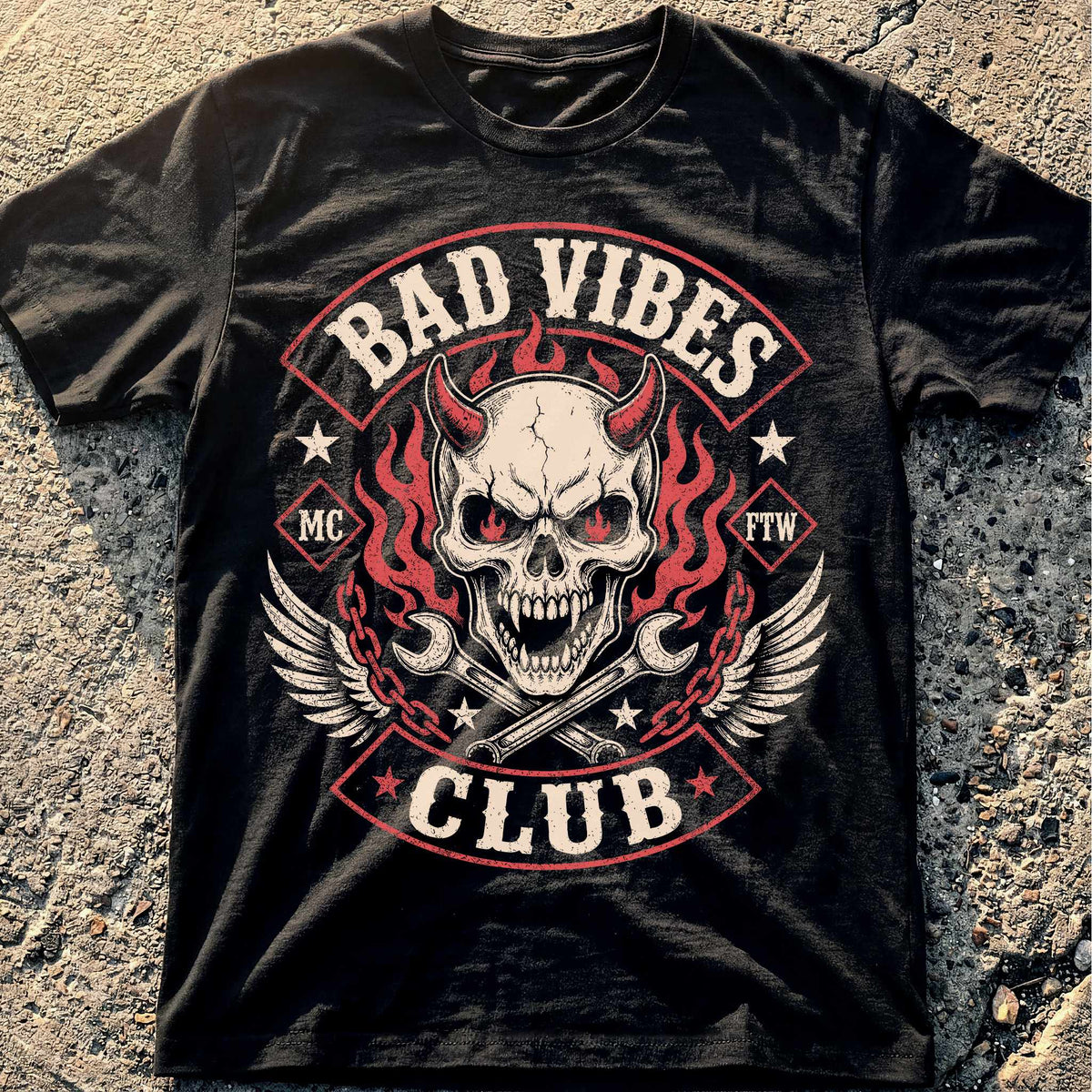 Bad Vibes Skull T-Shirt