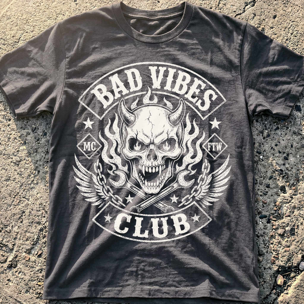 Bad Vibes Skull T-Shirt