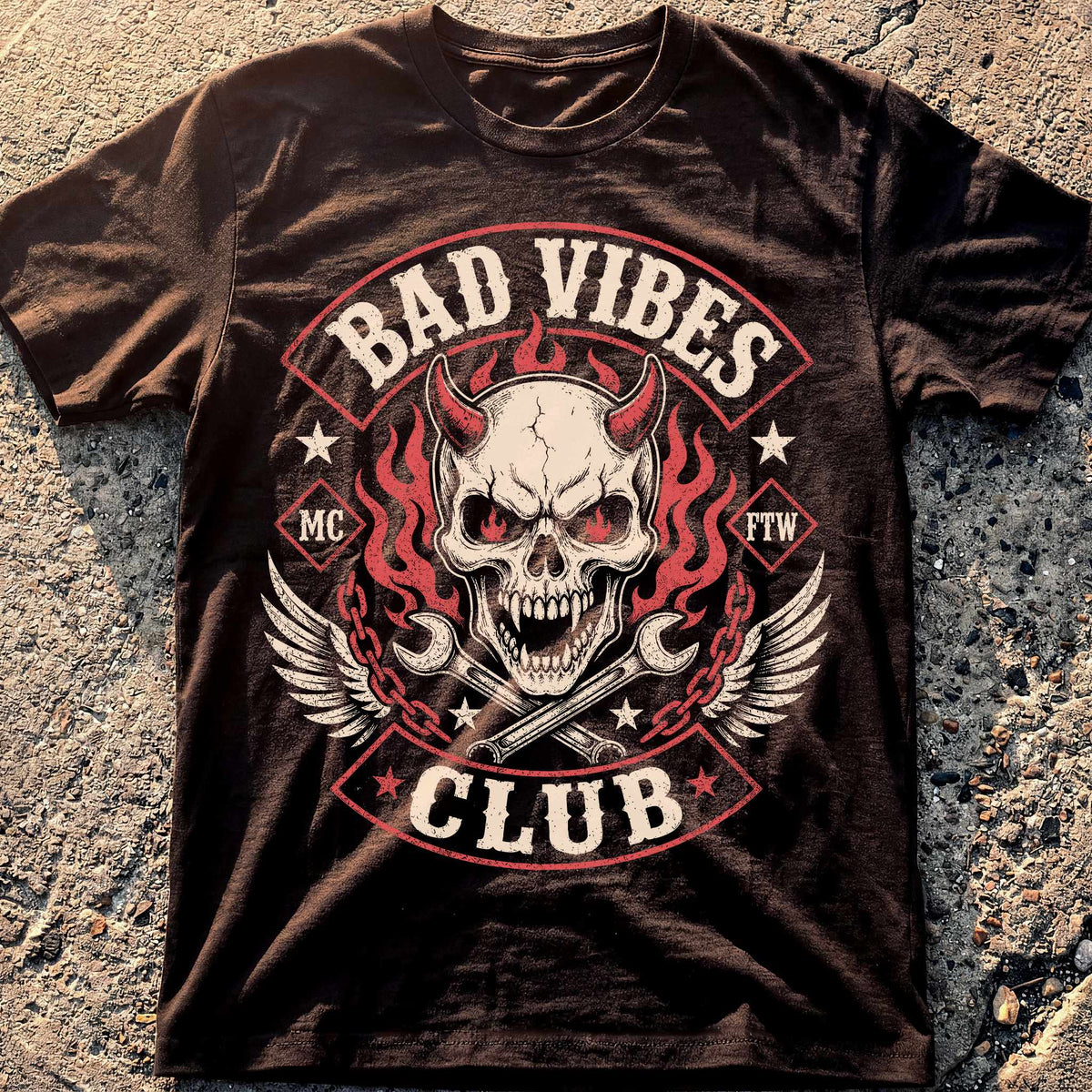 Bad Vibes Skull T-Shirt
