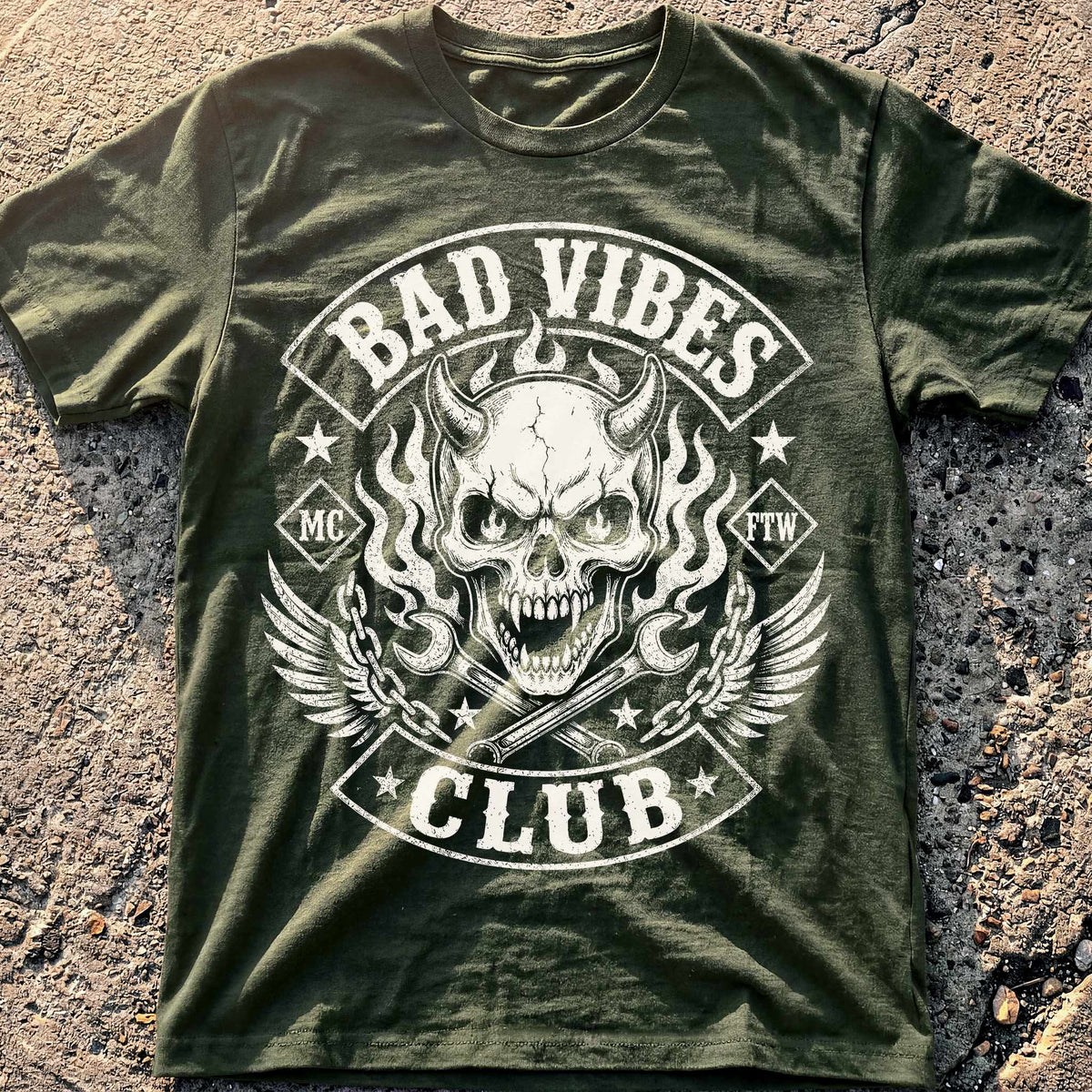 Bad Vibes Skull T-Shirt
