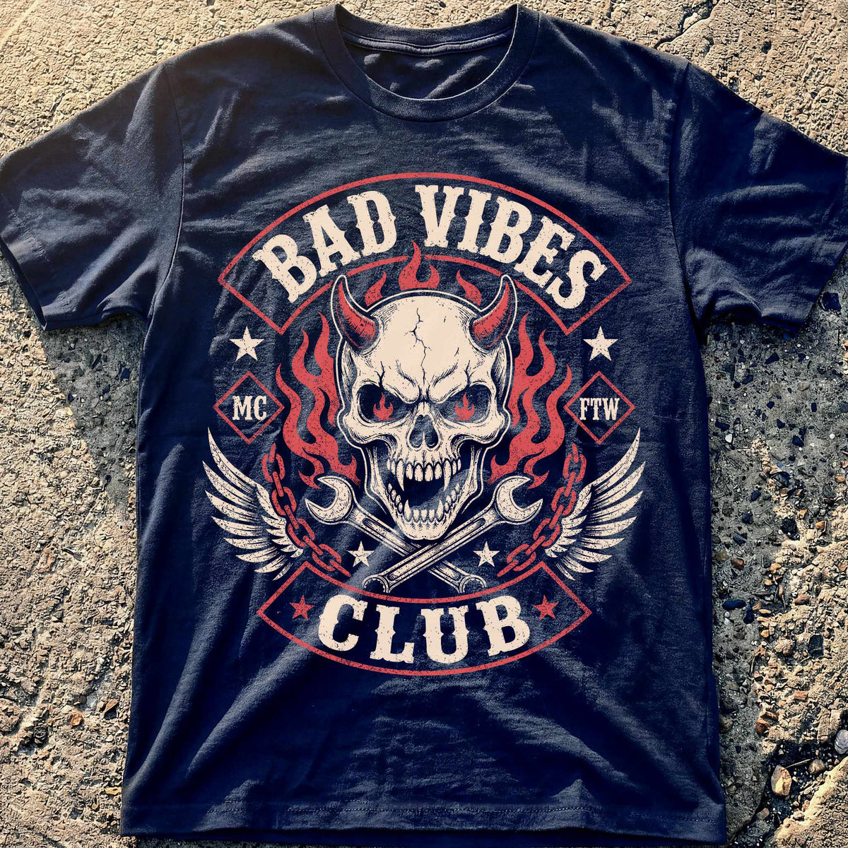 Bad Vibes Skull T-Shirt