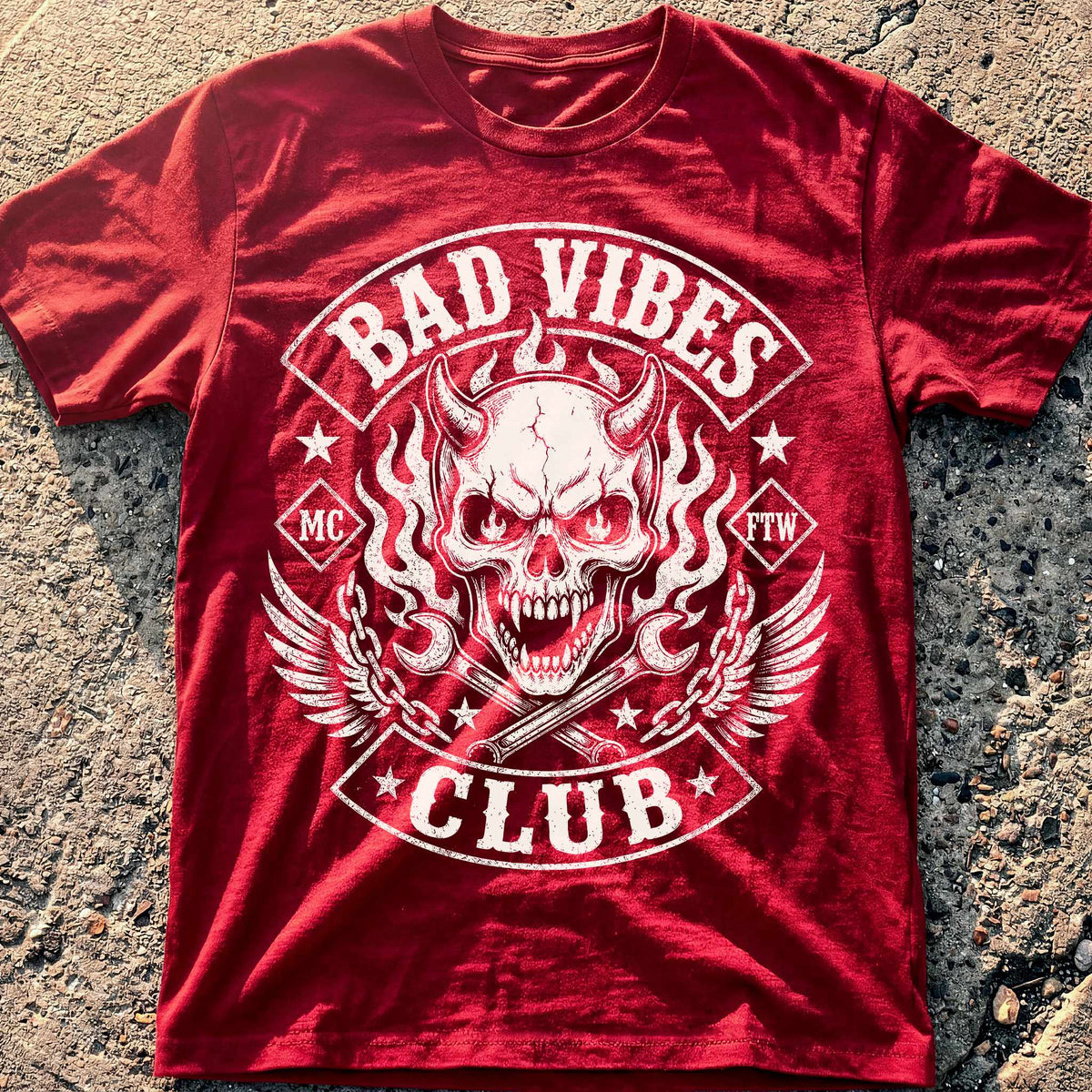 Bad Vibes Skull T-Shirt