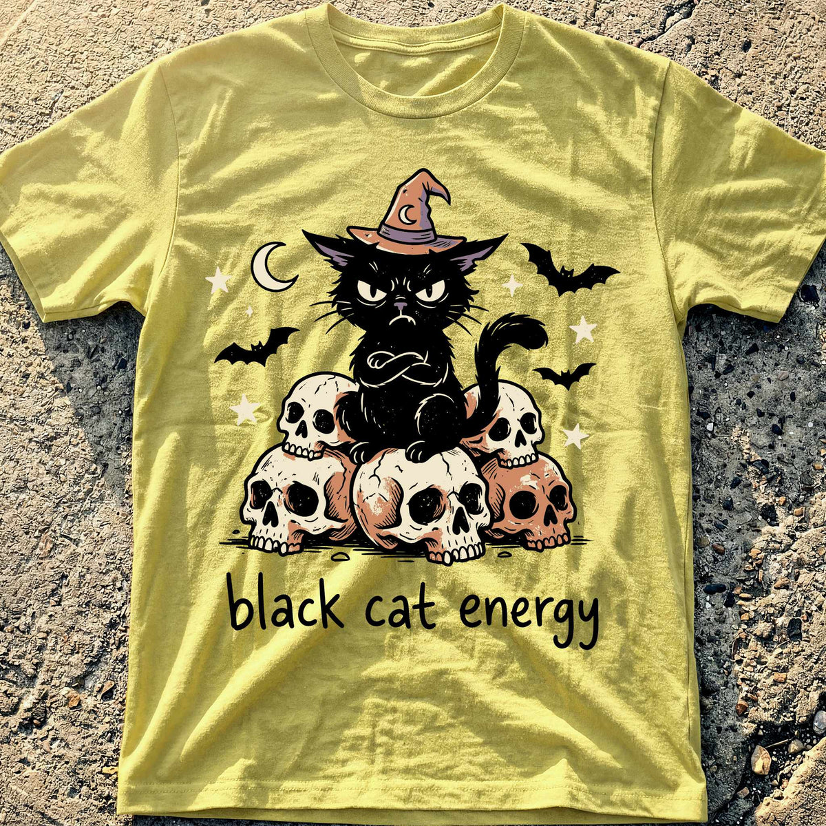 Black Cat Grump T-Shirt