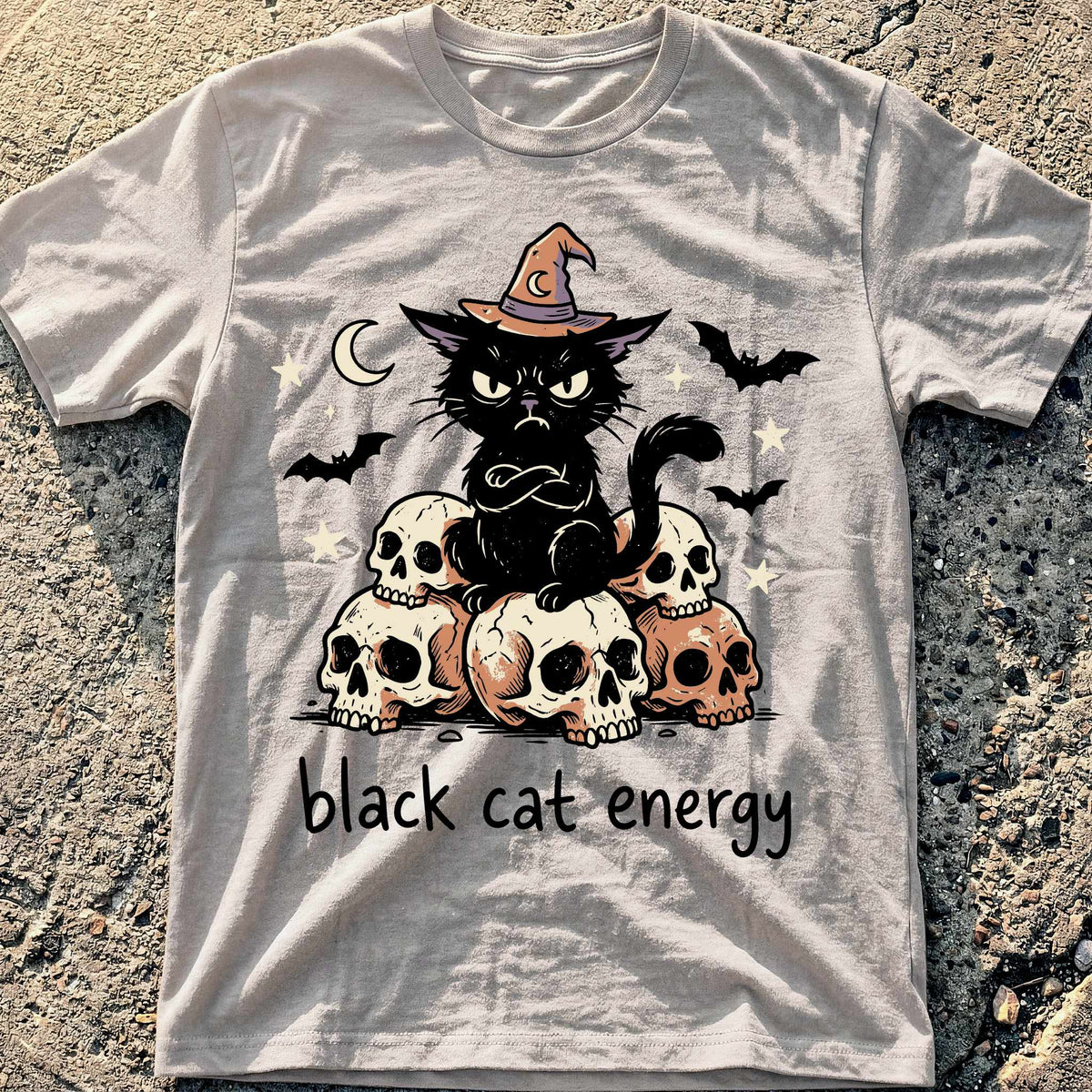 Black Cat Grump T-Shirt