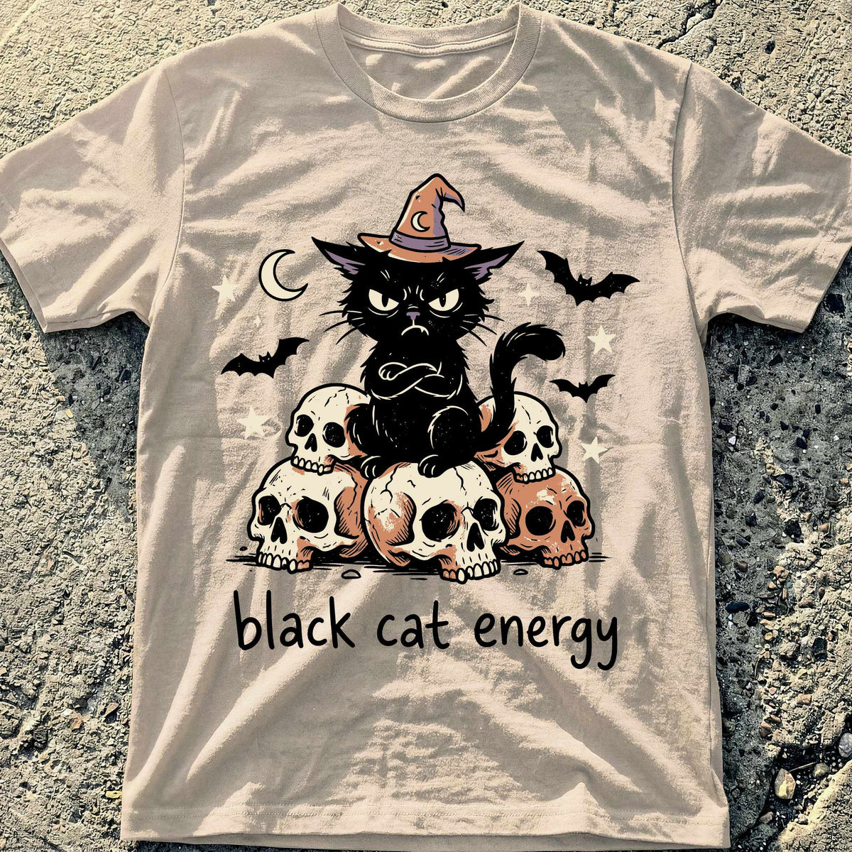 Black Cat Grump T-Shirt