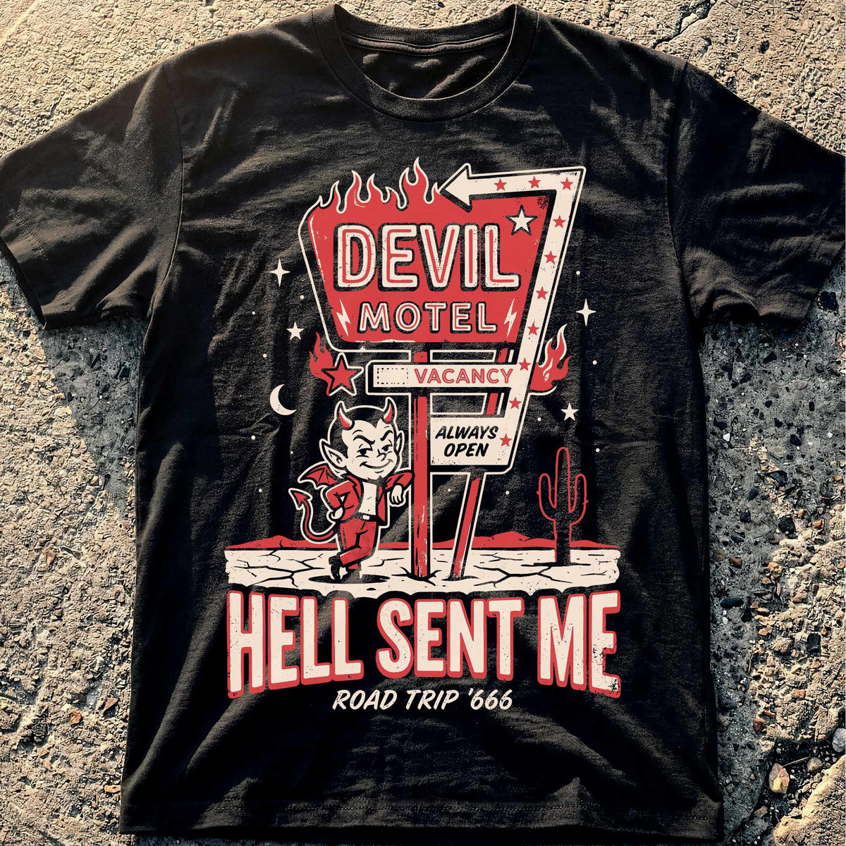 Hell Sent Me Retro T-Shirt