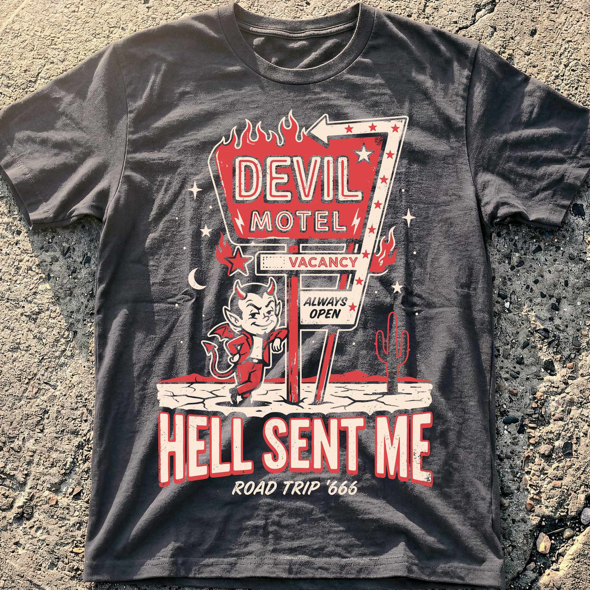 Hell Sent Me Retro T-Shirt