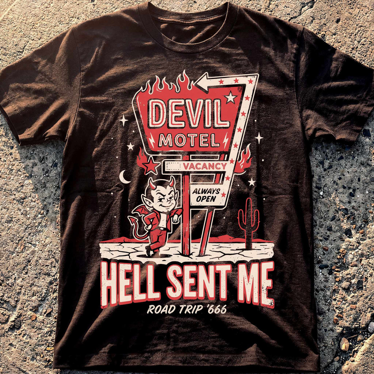 Hell Sent Me Retro T-Shirt