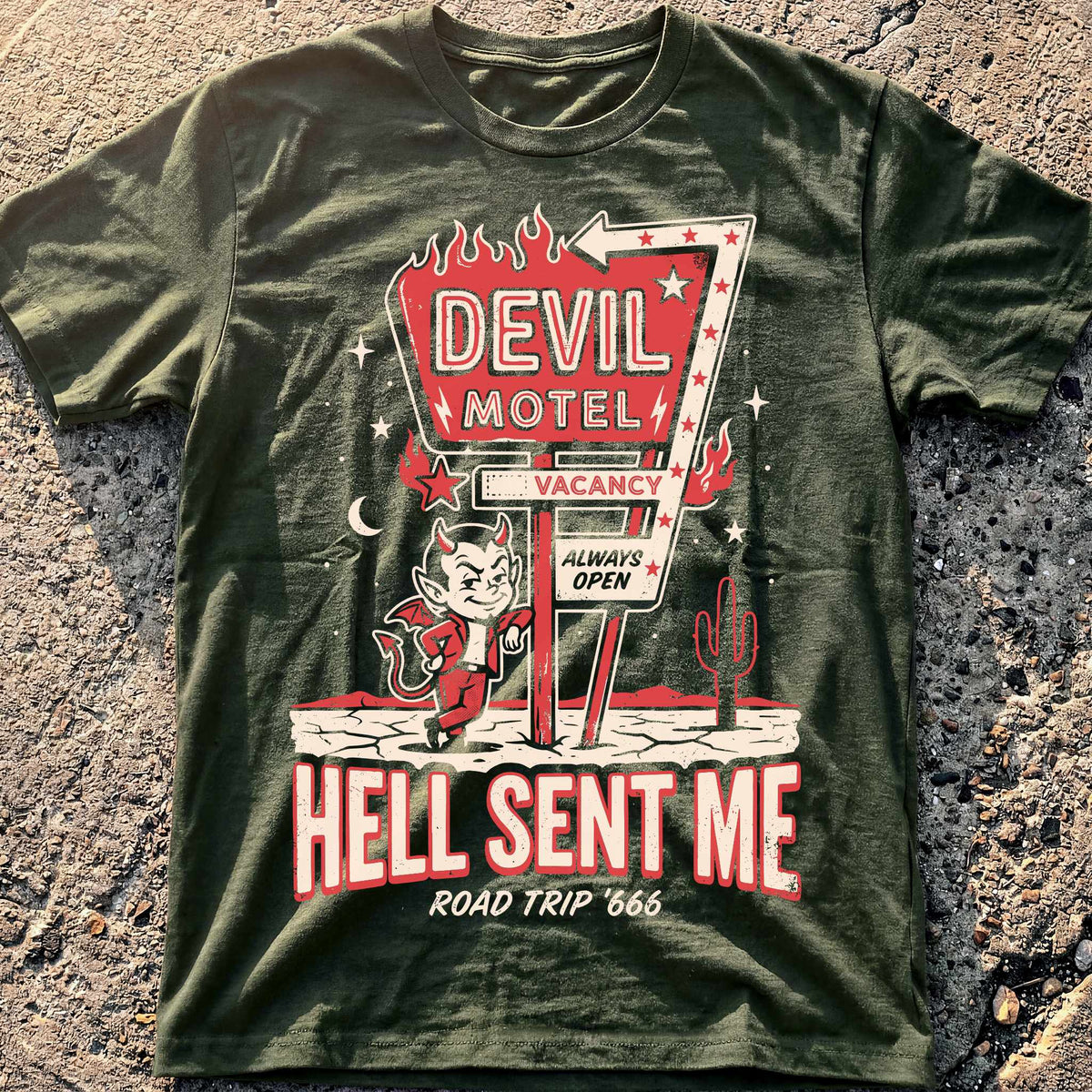 Hell Sent Me Retro T-Shirt