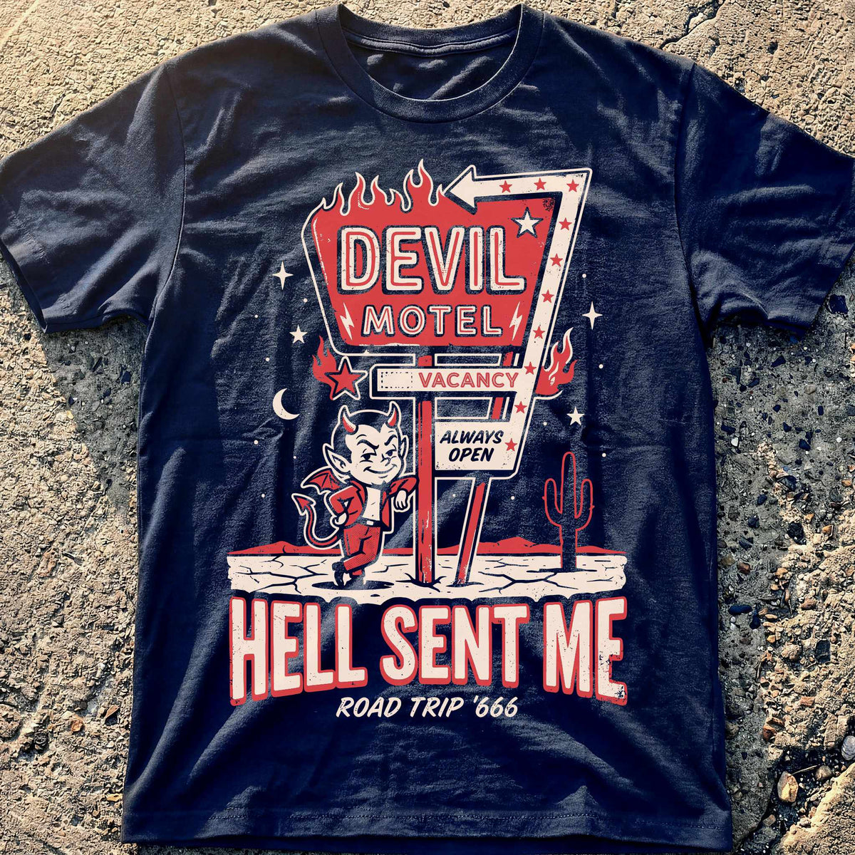Hell Sent Me Retro T-Shirt