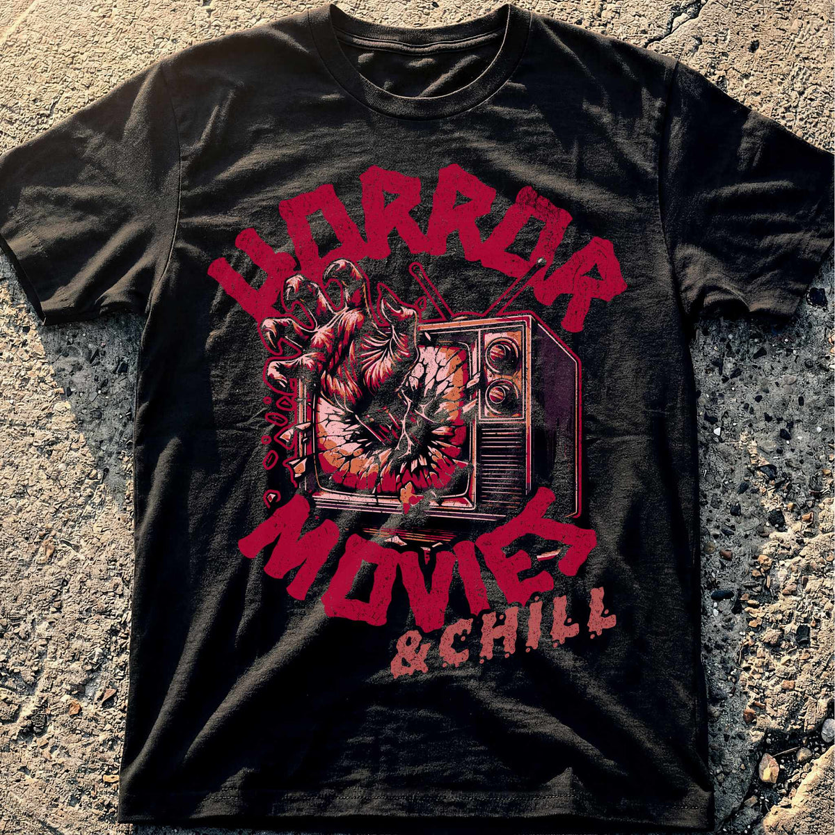 Horror Movies & Chill TV T-Shirt