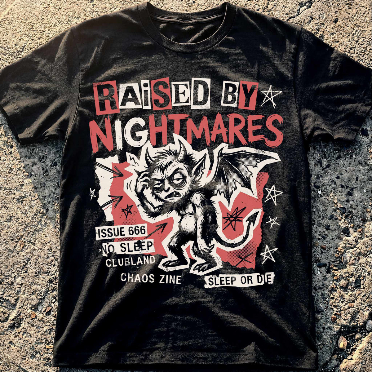 Raised By Nightmares Punk T-Shirt