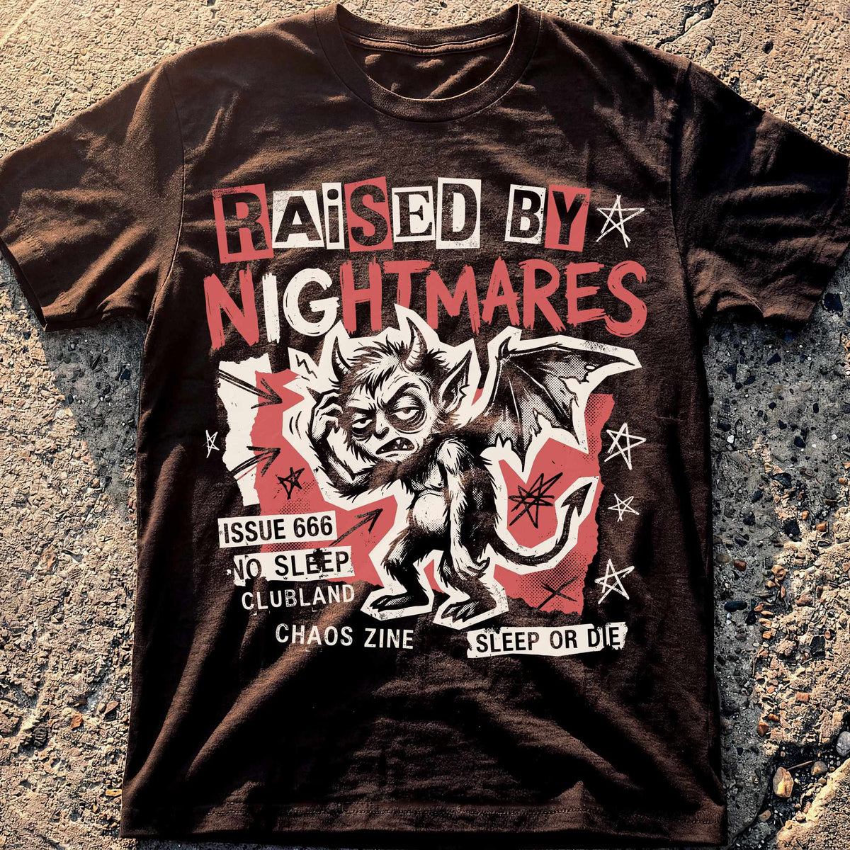 Raised By Nightmares Punk T-Shirt