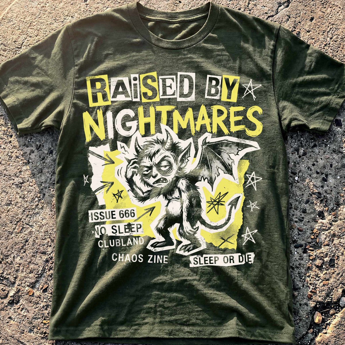 Raised By Nightmares Punk T-Shirt