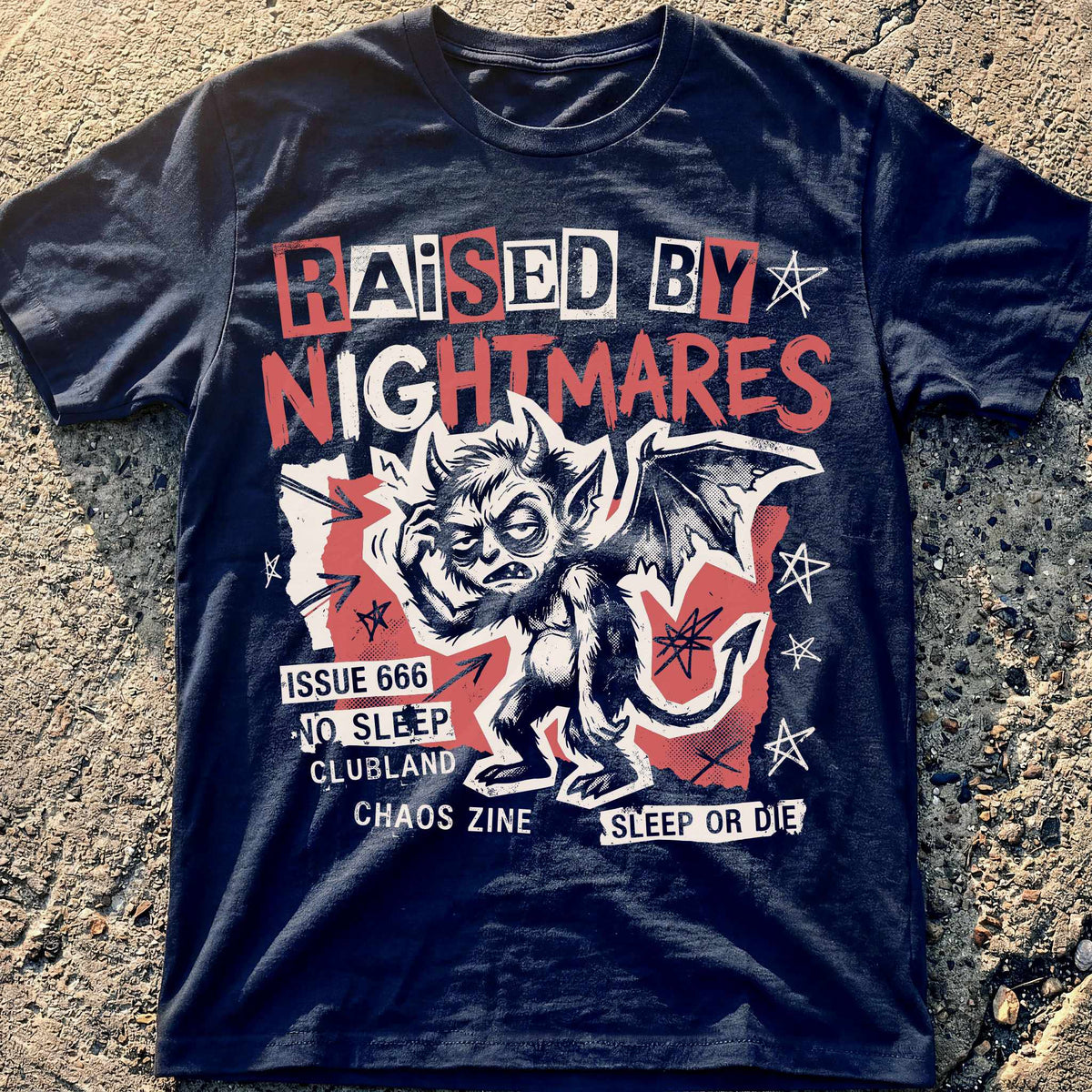 Raised By Nightmares Punk T-Shirt